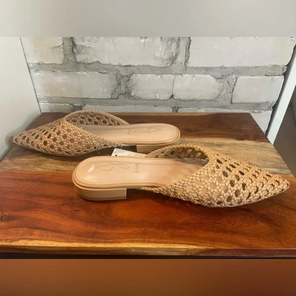 Joie, Behold Pointed Toe Woven Mules, Camel/Nude Sz 6.5 & 7.5, NWT - Picture 4 of 11